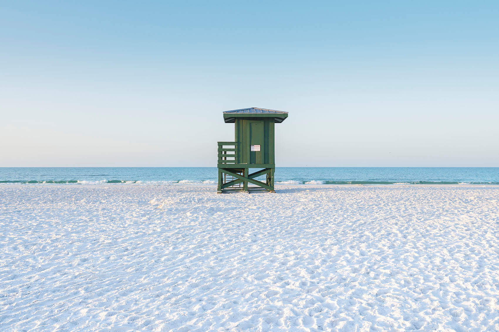 Siesta Key Green Lifeguard Stand